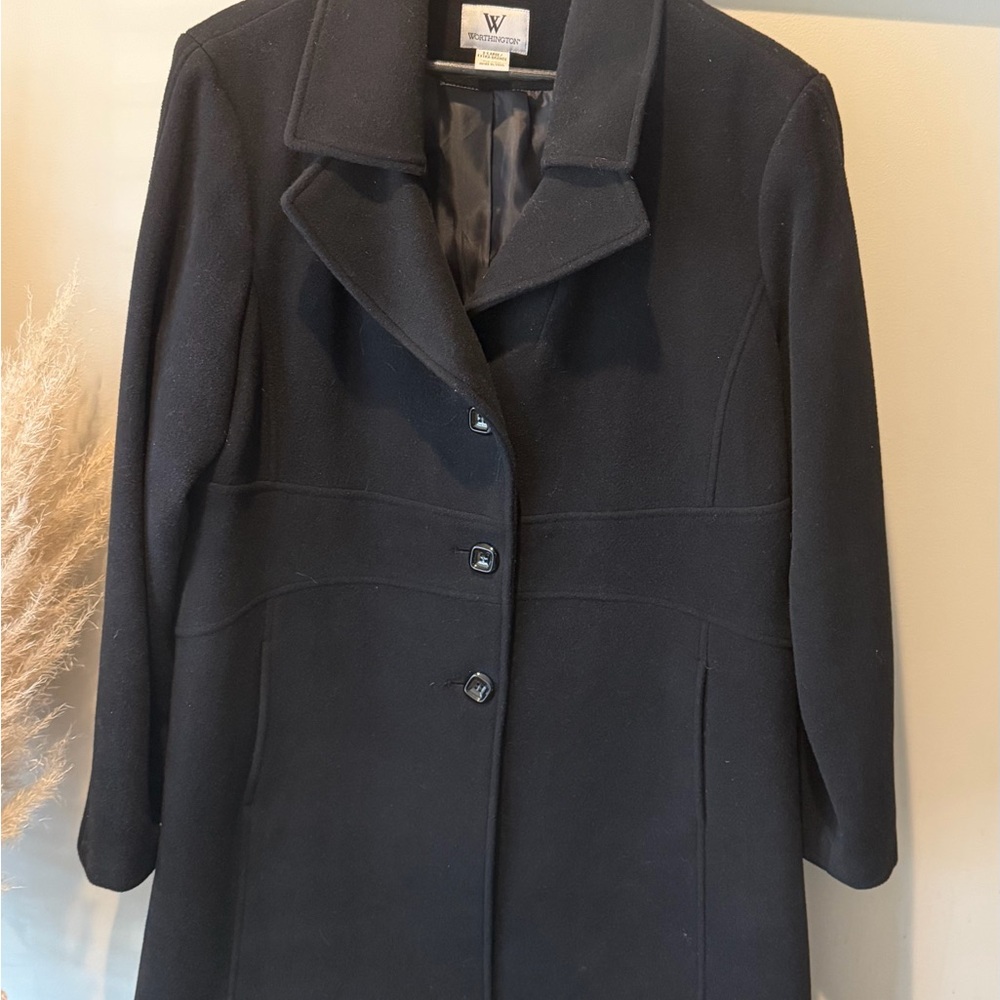 Worthington Black Pea Coat
